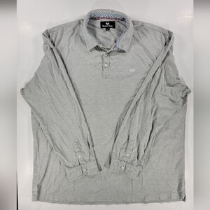 Butter Cloth Shirt Men 3XL XXXL Polo Long Sleeve Stretch Comfort Gray